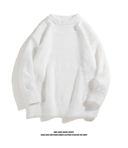 Pull moelleux en maille imitation vison