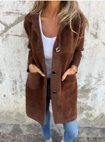 Manteau élégant à col polo