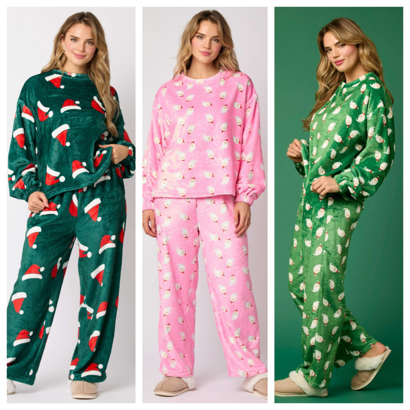 Ensemble Pyjama de Noël pour Femme – 2 Pièces Douillet et Confortable