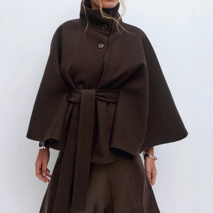 Manteau d’hiver élégant ceinturé pour femme
