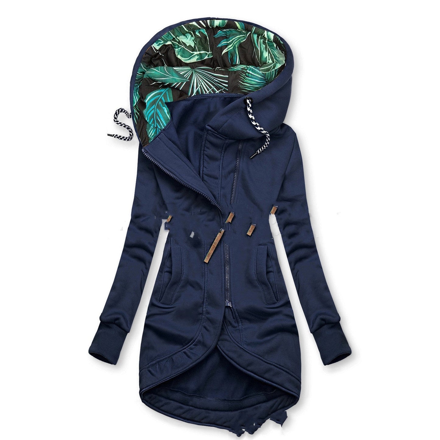 Veste Longue à Capuche Style Urbain