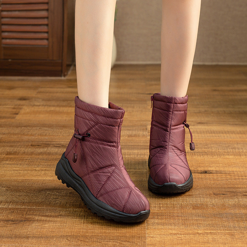 Bottines d’hiver confort doublées chaud