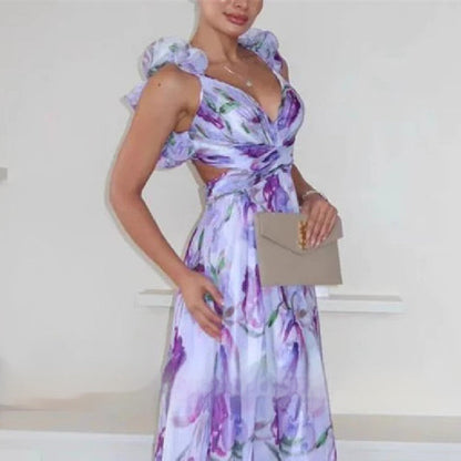 Daisy - Robe longue fleurie raffinée