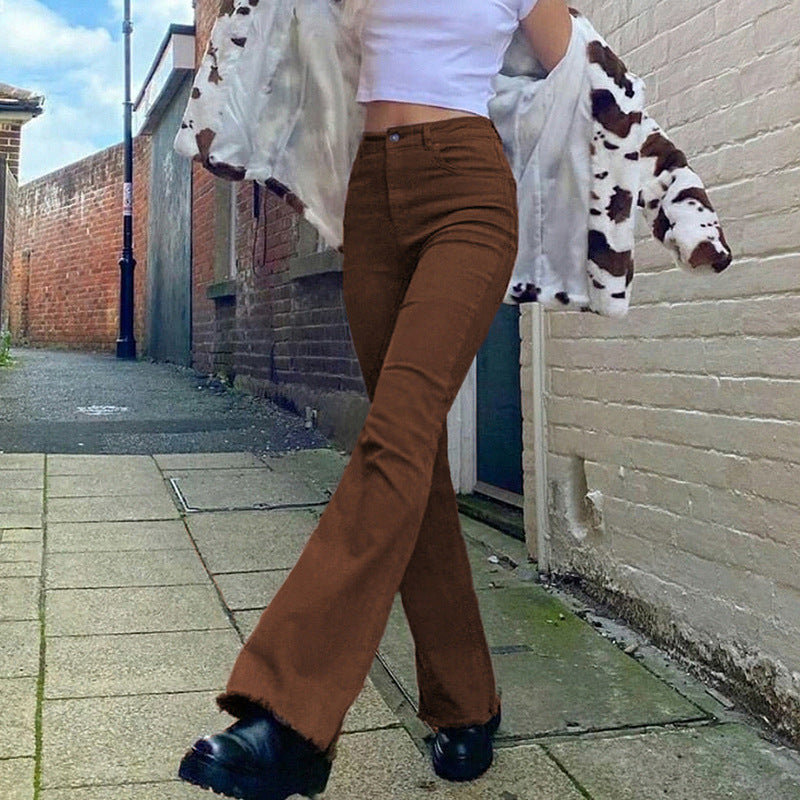 Jean bootcut extensible  taille haute