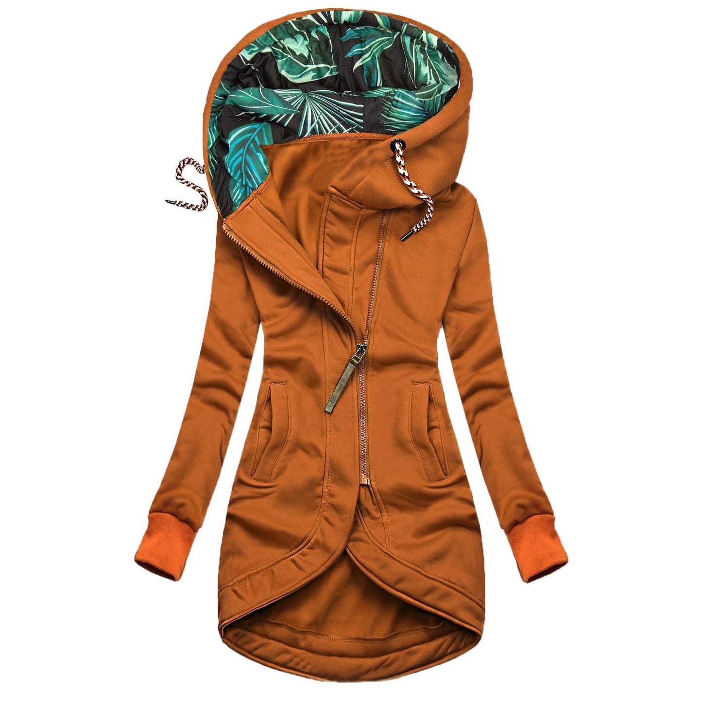 Veste Longue à Capuche Style Urbain