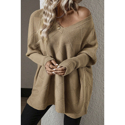 Pull texturé ample surdimensionné