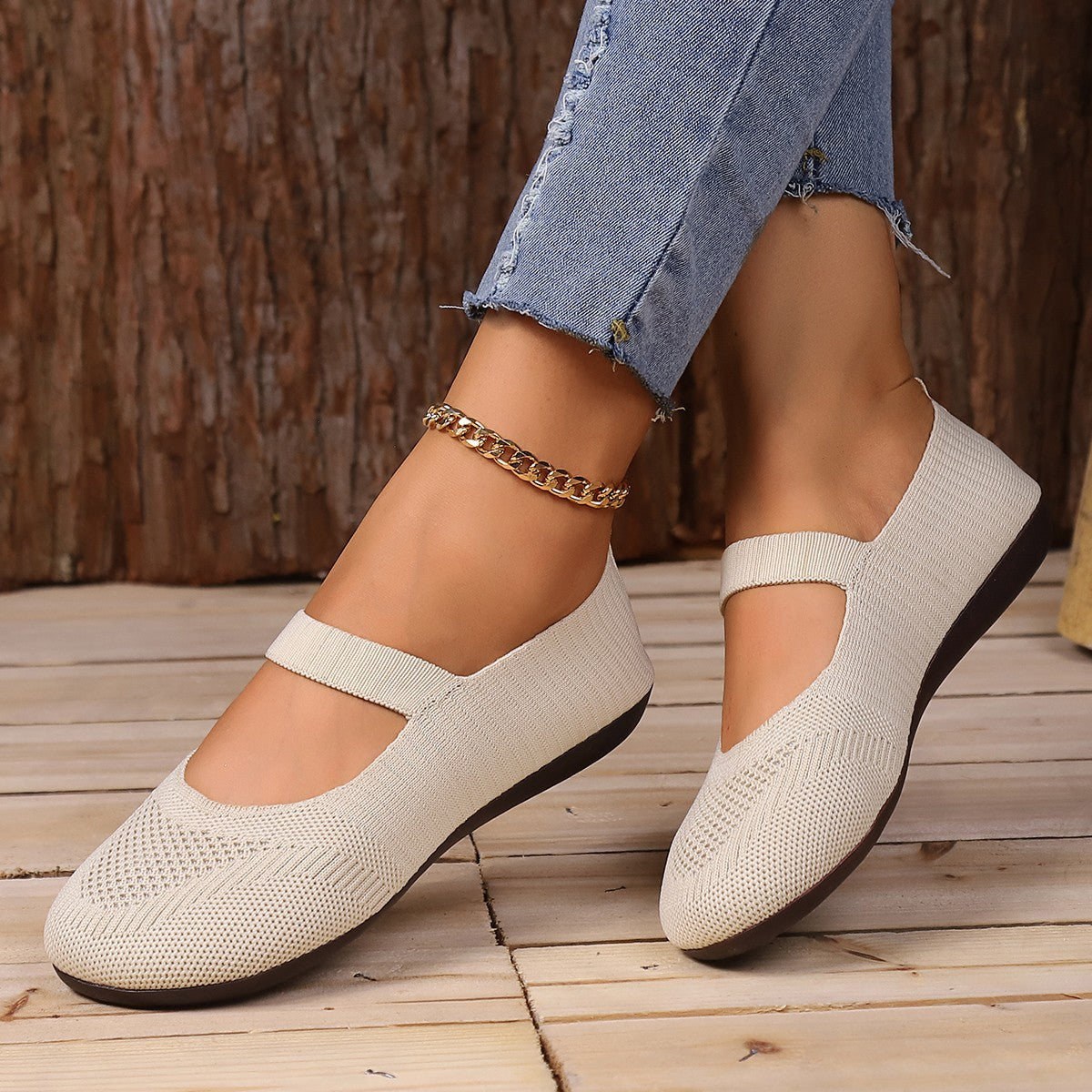 Ballerines plates en maille - légères et respirantes