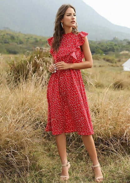 Robe Longue Bohème Chic Rouge