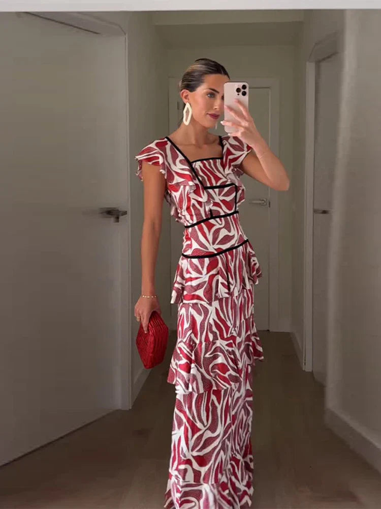 Robe à Volants Chic