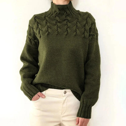 Pull à manches longues et col roulé