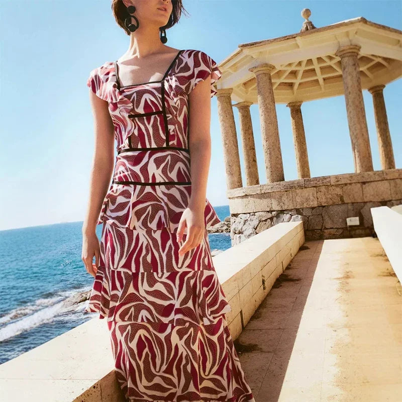 Robe à Volants Chic