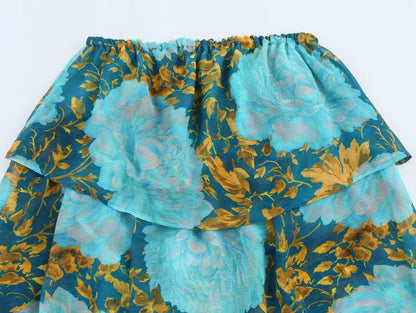Robe Bleue Turquoise Sans Manches Boheme Chic
