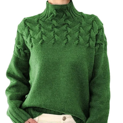 Pull à manches longues et col roulé