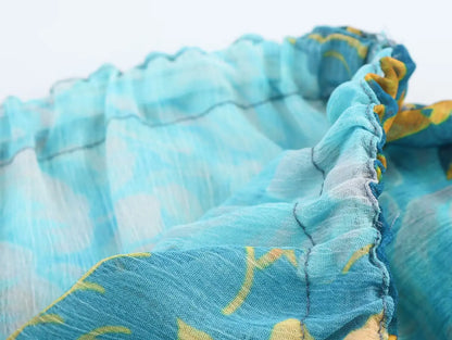 Robe Bleue Turquoise Sans Manches Boheme Chic