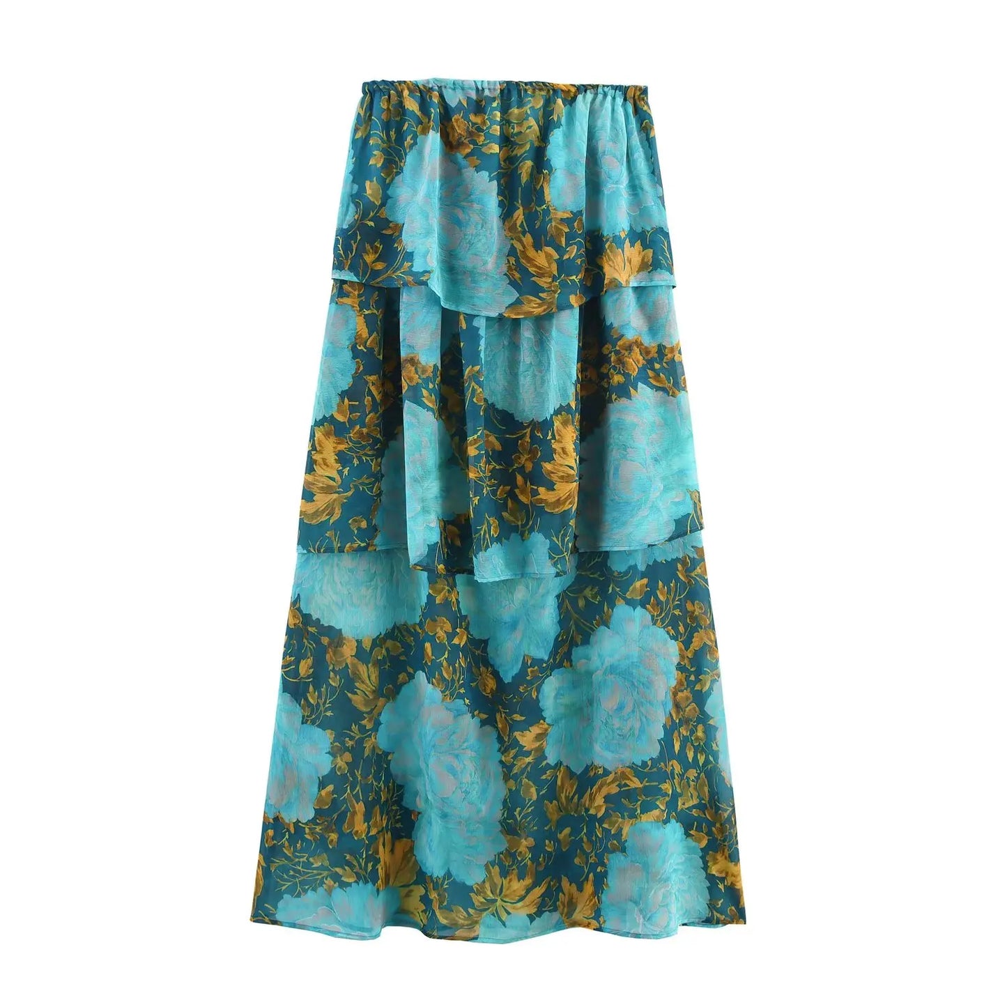 Robe Bleue Turquoise Sans Manches Boheme Chic
