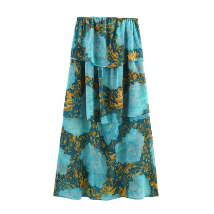 Robe Bleue Turquoise Sans Manches Boheme Chic