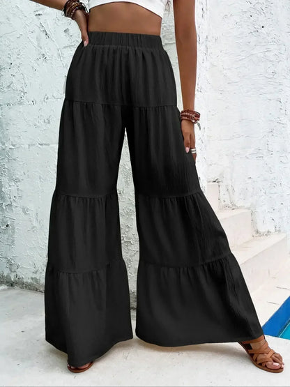 Pantalon Large à Volants Pour Femme