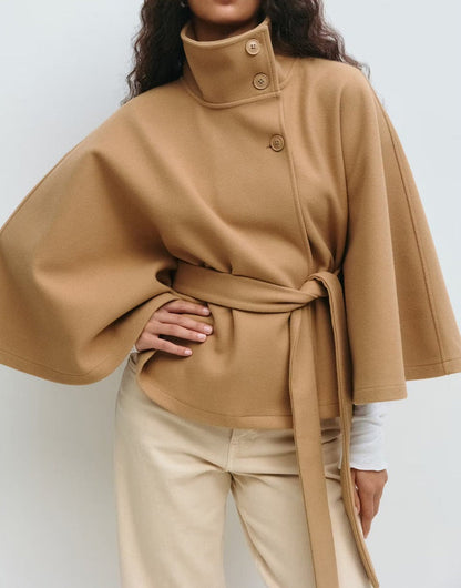 Manteau d’hiver élégant ceinturé pour femme