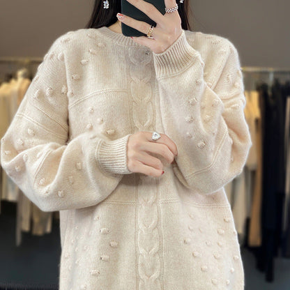 Pull en laine à col rond élégant pour femme