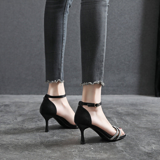 Sandales d’été de luxe à talons hauts