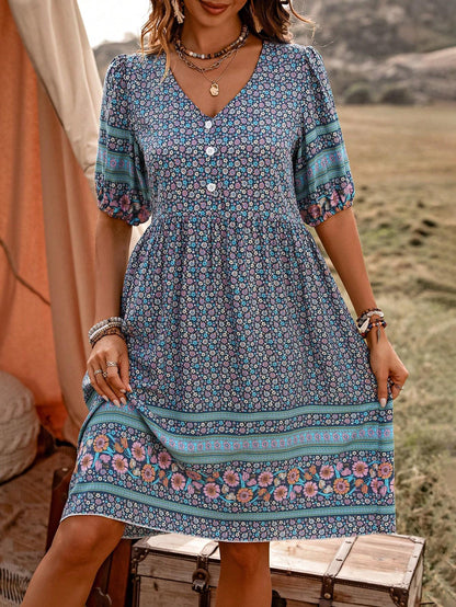 Robe décontractée boutonnée