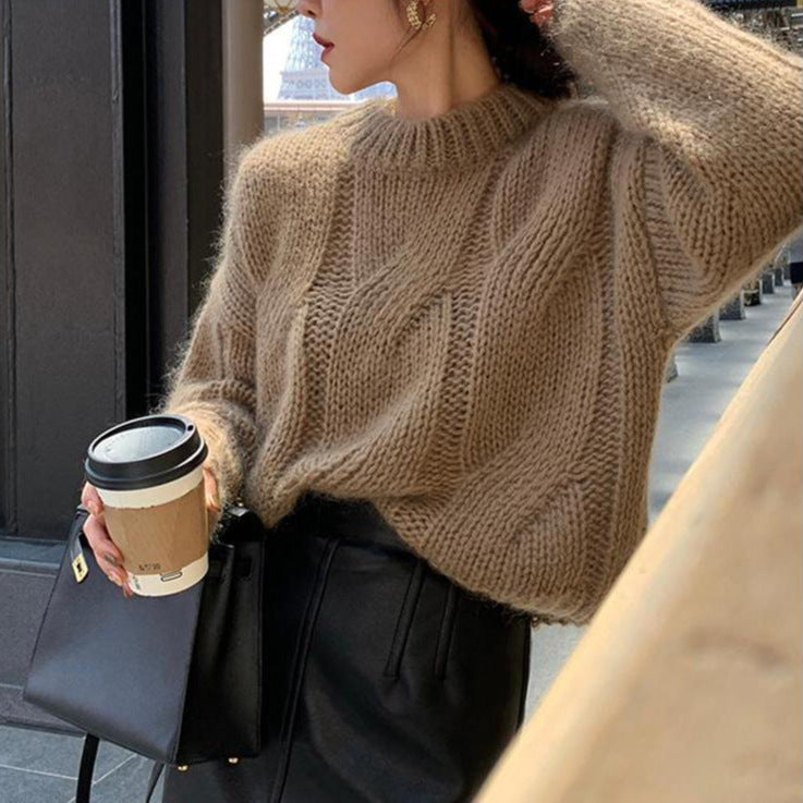 Pull oversize en maille tricotée