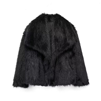 Clara | Cardigan Court en Fausse Fourrure
