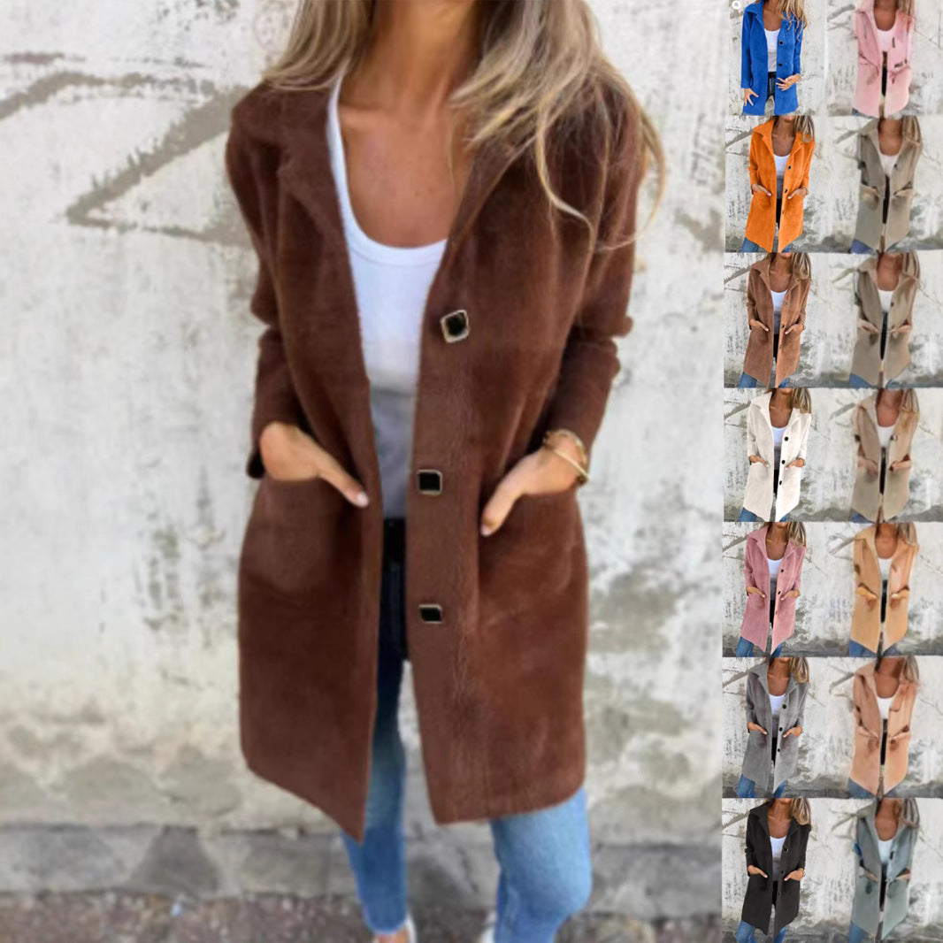 Manteau élégant à col polo