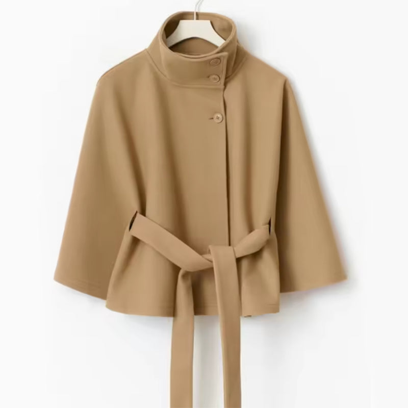 Manteau d’hiver élégant ceinturé pour femme