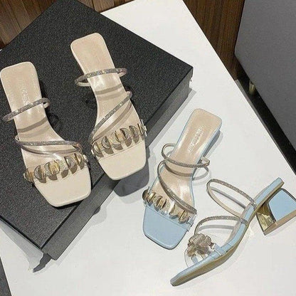 Sandales femme élégantes à strass