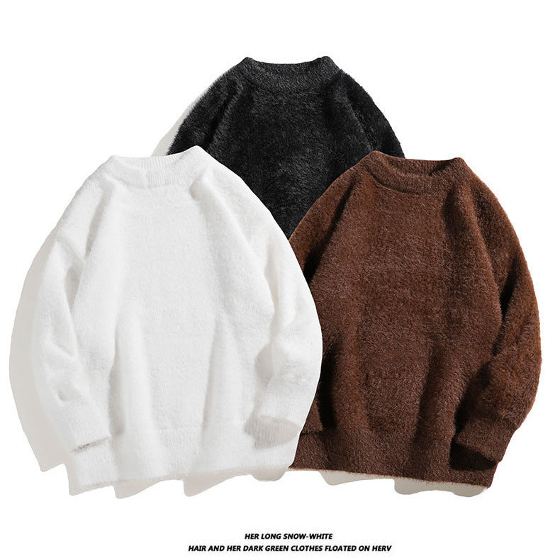 Pull moelleux en maille imitation vison