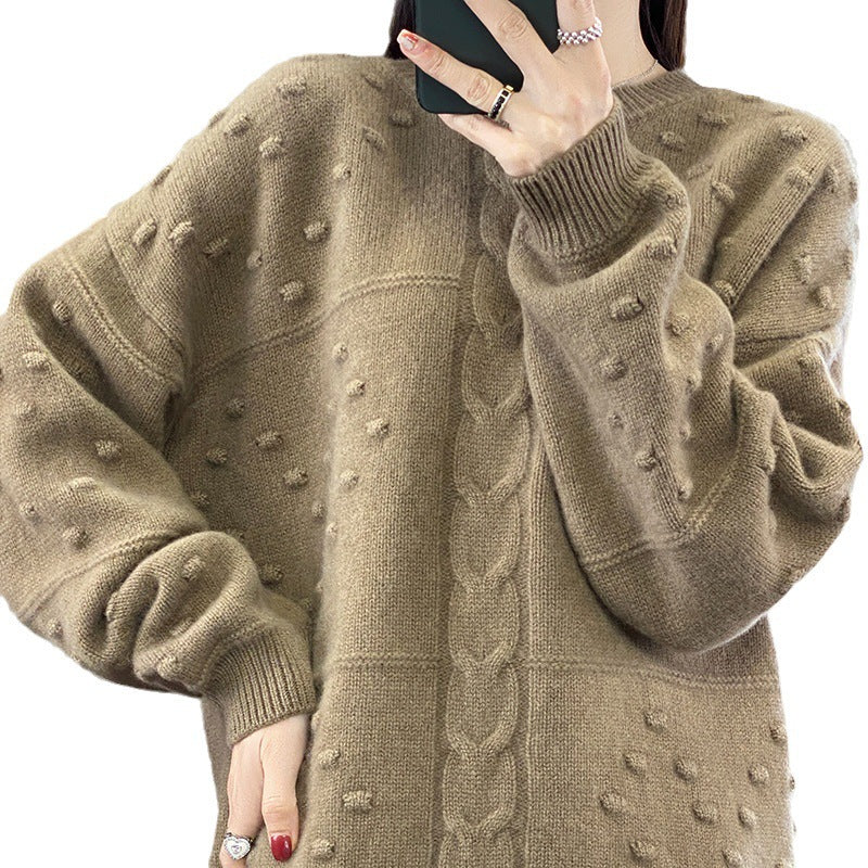 Pull en laine à col rond élégant pour femme
