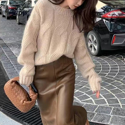 Pull oversize en maille tricotée