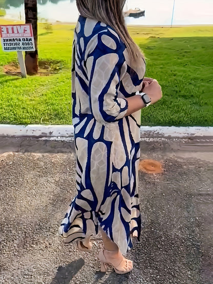 Robe Décontractée Bleu & Beig