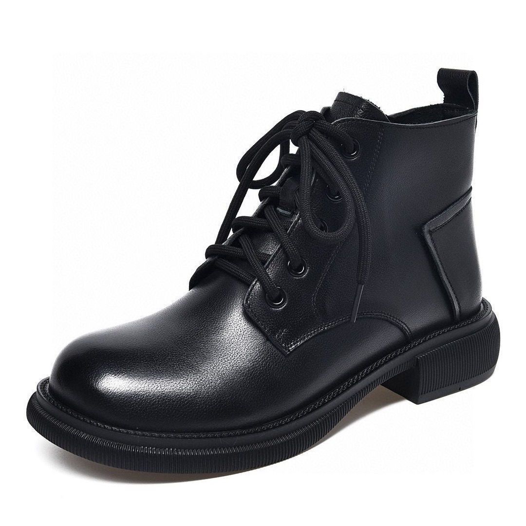 Bottines élégantes à lacets avec semelle robuste antidérapante