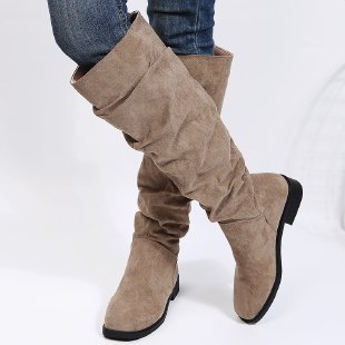 Bottes Hautes à Talon Épais Élégantes