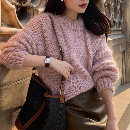 Pull oversize en maille tricotée