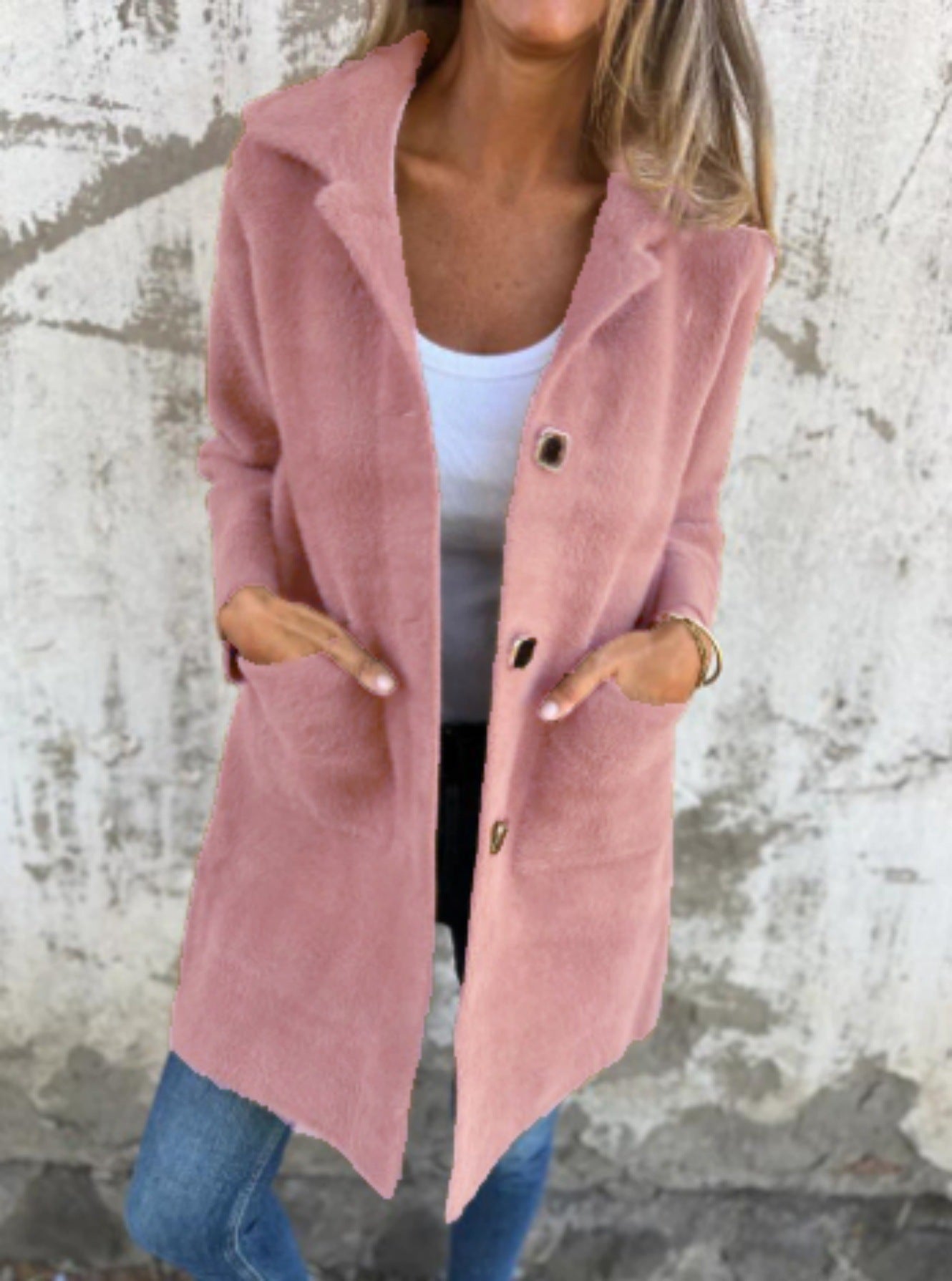 Manteau élégant à col polo