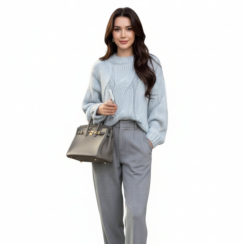 Pull en maille ample tendance pour femme