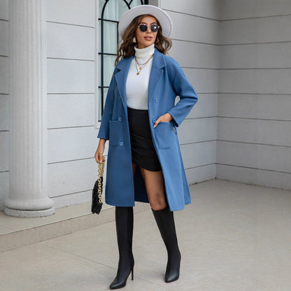 Manteau Laine Bleu