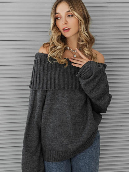 Pull oversize long en maille douillette