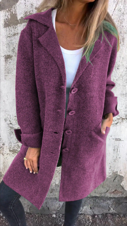 Manteau élégant à col polo