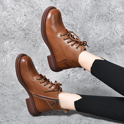 Bottines élégantes à lacets avec semelle robuste antidérapante