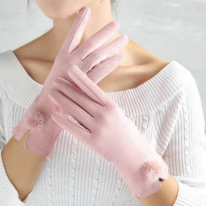 Gants chauds en daim