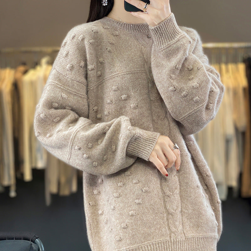 Pull en laine à col rond élégant pour femme