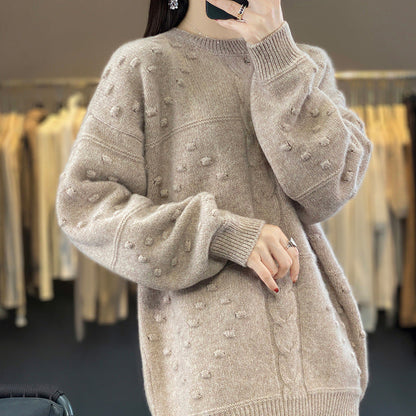 Pull en laine à col rond élégant pour femme
