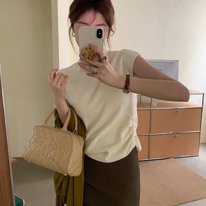 Top Maille Élégant Femme à Demi-Col – Coupe Ajustée et Style Intemporel