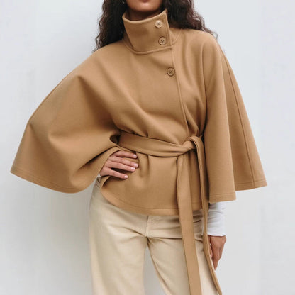 Manteau d’hiver élégant ceinturé pour femme
