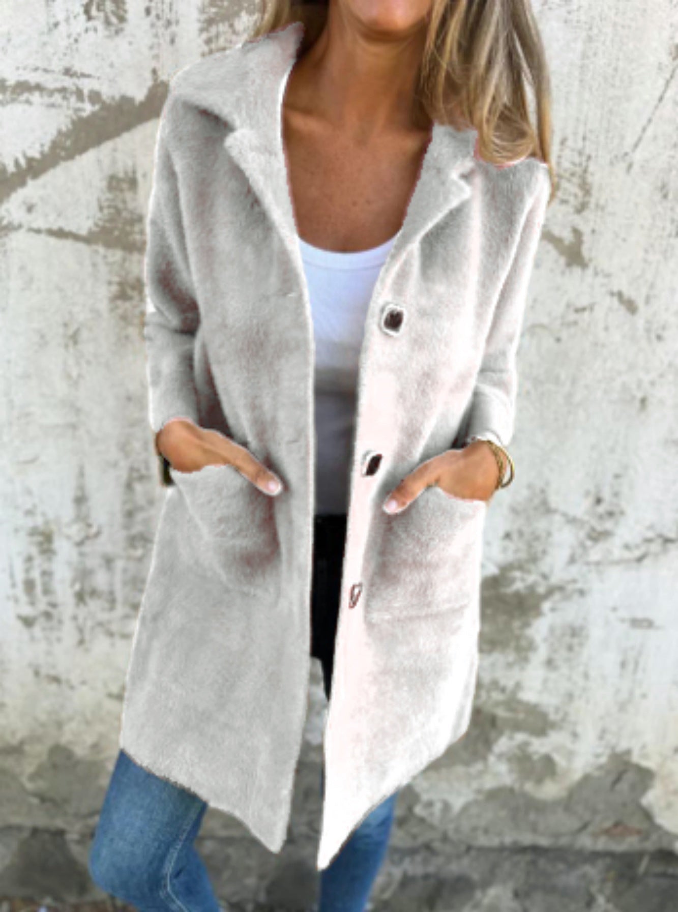 Manteau élégant à col polo