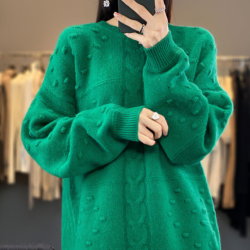 Pull en laine à col rond élégant pour femme